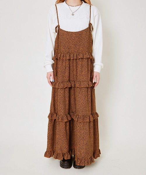 GORGE（ゴージ）の「柄ティアードワンピース（ワンピース・レディース・ピンク/ブラウン/レッド/アイボリー系・F）」の15枚目の写真