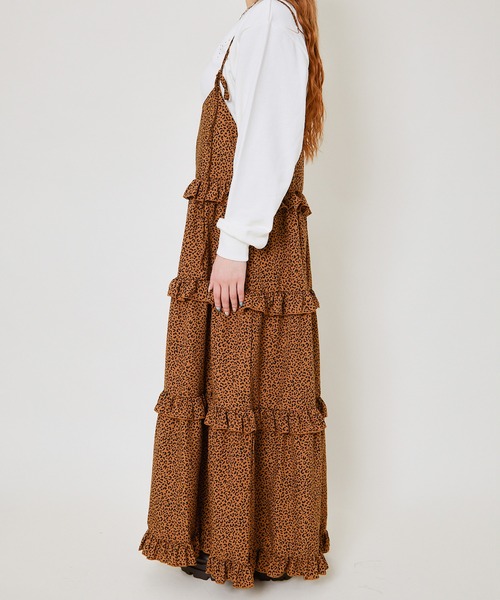GORGE（ゴージ）の「柄ティアードワンピース（ワンピース・レディース・ピンク/ブラウン/レッド/アイボリー系・F）」の14枚目の写真