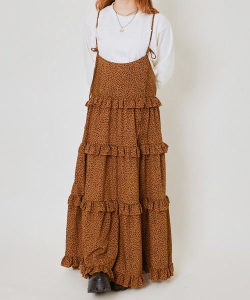 GORGE（ゴージ）の「柄ティアードワンピース（ワンピース・レディース・ピンク/ブラウン/レッド/アイボリー系・F）」の21枚目の写真