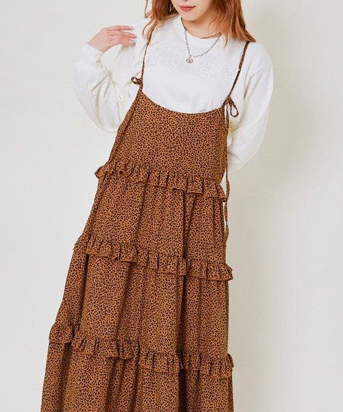 GORGE（ゴージ）の「柄ティアードワンピース（ワンピース・レディース・ピンク/ブラウン/レッド/アイボリー系・F）」の20枚目の写真