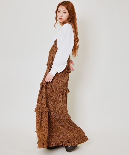 GORGE（ゴージ）の「柄ティアードワンピース（ワンピース・レディース・ピンク/ブラウン/レッド/アイボリー系・F）」の19枚目の写真