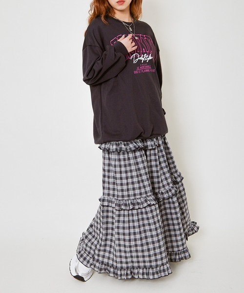 GORGE（ゴージ）の「柄ティアードワンピース（ワンピース・レディース・ピンク/ブラウン/レッド/アイボリー系・F）」の16枚目の写真