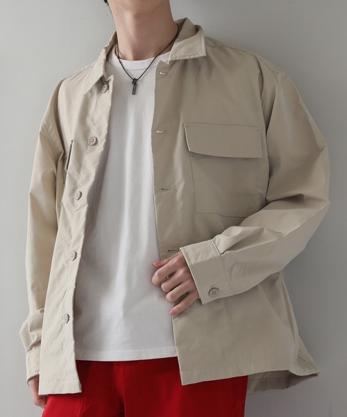 TopIsm(トップイズム)の「【2025】リップストップ CPO シャツジャケット(カバーオール・メンズ・ベージュ/カーキ/グレー/ブラック・LL/L/M)」の3枚目の写真