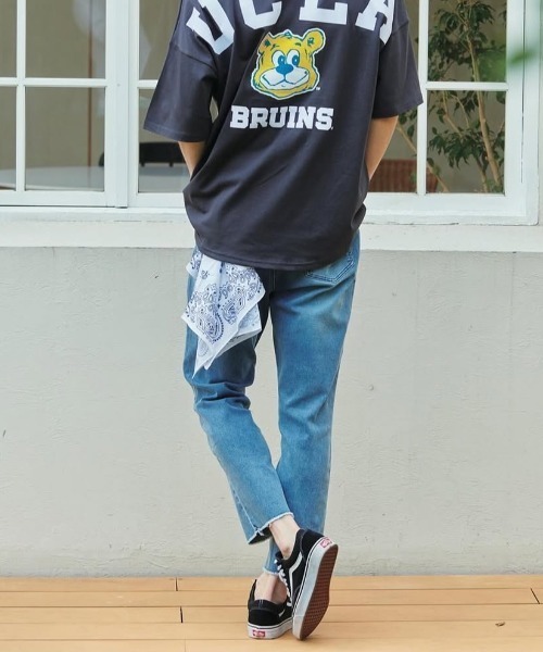 ANTIBAL（アンティバル）の「【ANTIBAL】ストレッチデニム　カットオフロングパンツ（デニムパンツ・メンズ・ブルー/ネイビー/サックスブルー・3/2）」の3枚目の写真