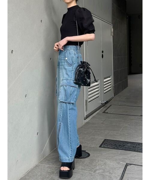 MURUA（ムルーア）の「チェーンショルダースタッズバッグ（ショルダーバッグ・レディース・ブラウン/ブラック/グレー・FREE）」の10枚目の写真