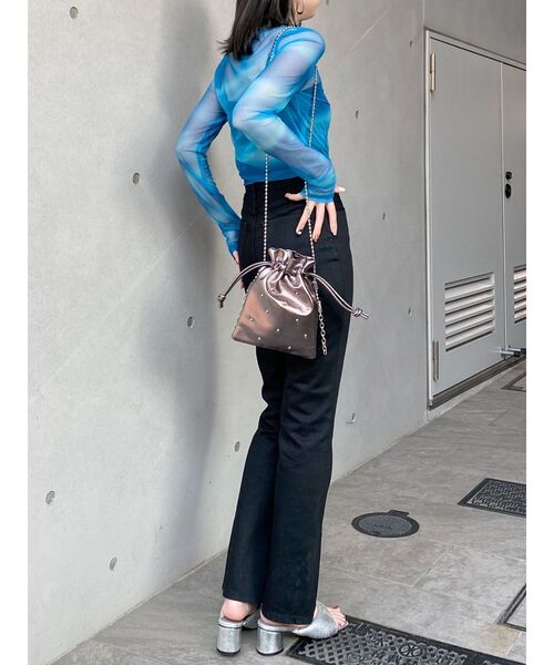 MURUA（ムルーア）の「チェーンショルダースタッズバッグ（ショルダーバッグ・レディース・ブラウン/ブラック/グレー・FREE）」の14枚目の写真