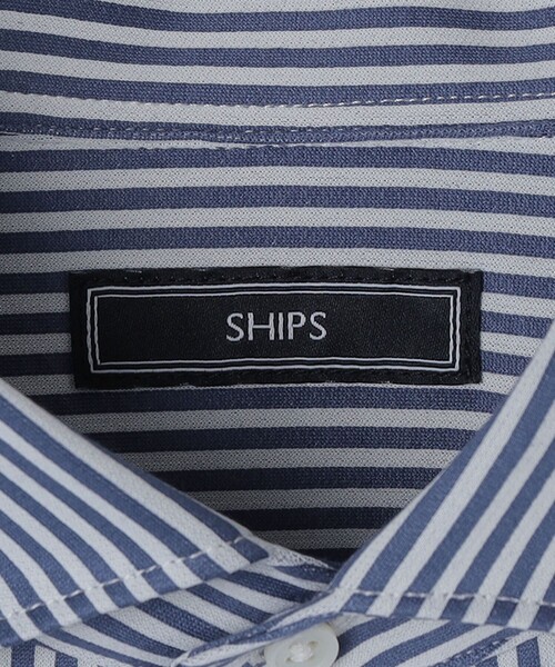 SHIPS(シップス)の「SHIPS: ジャージー ロンドンストライプ ワンピースカラー シャツ(Tシャツ/カットソー・メンズ・ネイビー/グレー系その他・SMALL/MEDIUM/LARGE/X-LARGE)」の14枚目の写真
