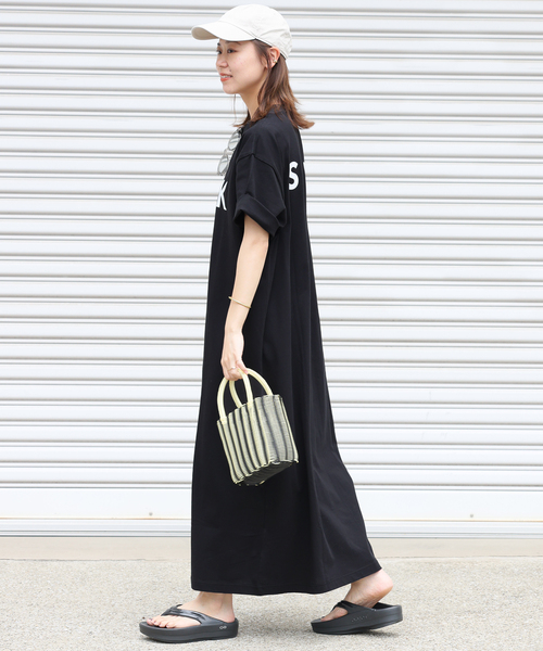 Snow Peak(スノーピーク)の「《追加》別注【Snow Peak/スノーピーク】Tシャツワンピース(ワンピース・レディース・ブラック/ベージュ・FREE)」の8枚目の写真