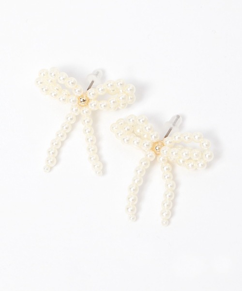 niko and...（ニコアンド）の「ビーズリボンピアス（ピアス（両耳用）・レディース・ブラック/グレー/ホワイト・0）」の8枚目の写真