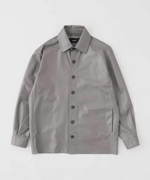 EDIFICE（エディフィス）の「ARMA (アルマ) LUSH Leather Shirt（その他アウター・メンズ・ブラック/ライトグレー・46/48）」の2枚目の写真