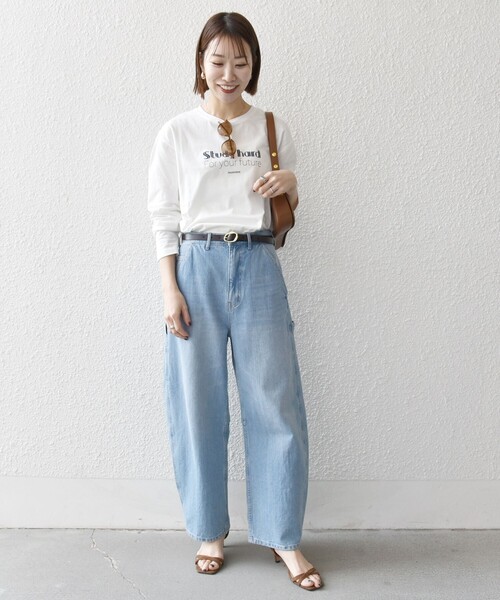 monmimi（モンミミ）の「【SHIPS any別注】MONMIMI:〈洗濯機可能〉ロゴ プリント ロンTEE 25SS（Tシャツ/カットソー・レディース・イエロー/ピンク/ホワイト・ONE SIZE）」の4枚目の写真