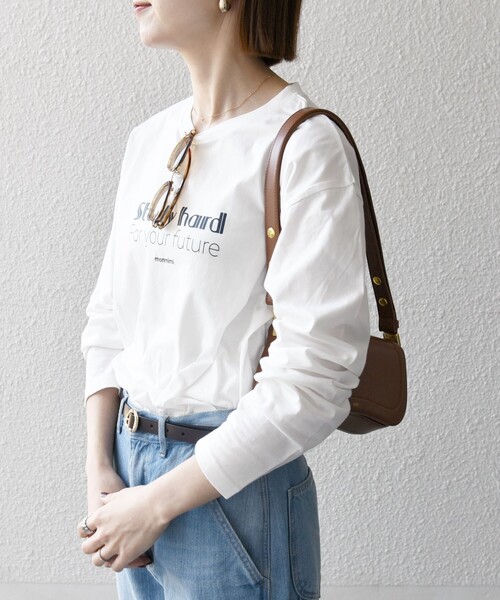 monmimi（モンミミ）の「【SHIPS any別注】MONMIMI:〈洗濯機可能〉ロゴ プリント ロンTEE 25SS（Tシャツ/カットソー・レディース・イエロー/ピンク/ホワイト・ONE SIZE）」の6枚目の写真