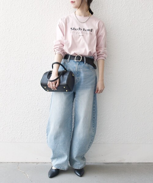 monmimi（モンミミ）の「【SHIPS any別注】MONMIMI:〈洗濯機可能〉ロゴ プリント ロンTEE 25SS（Tシャツ/カットソー・レディース・イエロー/ピンク/ホワイト・ONE SIZE）」の12枚目の写真