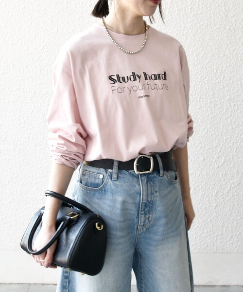 monmimi（モンミミ）の「【SHIPS any別注】MONMIMI:〈洗濯機可能〉ロゴ プリント ロンTEE 25SS（Tシャツ/カットソー・レディース・イエロー/ピンク/ホワイト・ONE SIZE）」の15枚目の写真