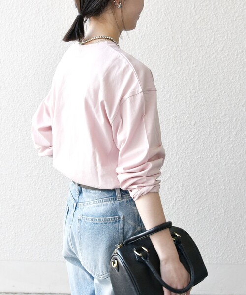 monmimi（モンミミ）の「【SHIPS any別注】MONMIMI:〈洗濯機可能〉ロゴ プリント ロンTEE 25SS（Tシャツ/カットソー・レディース・イエロー/ピンク/ホワイト・ONE SIZE）」の16枚目の写真