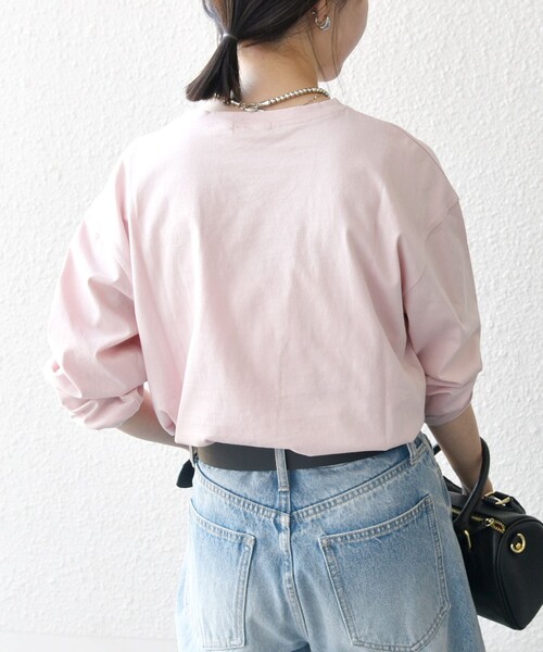 monmimi（モンミミ）の「【SHIPS any別注】MONMIMI:〈洗濯機可能〉ロゴ プリント ロンTEE 25SS（Tシャツ/カットソー・レディース・イエロー/ピンク/ホワイト・ONE SIZE）」の17枚目の写真