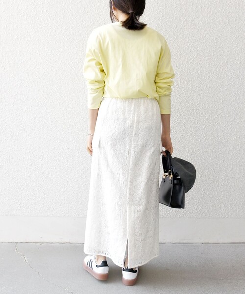 monmimi（モンミミ）の「【SHIPS any別注】MONMIMI:〈洗濯機可能〉ロゴ プリント ロンTEE 25SS（Tシャツ/カットソー・レディース・イエロー/ピンク/ホワイト・ONE SIZE）」の21枚目の写真