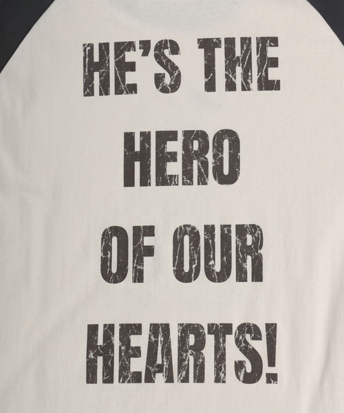 Disney（ディズニー）の「Disney/ディズニー ミッキー ビンテージプリント ラグラン 半袖Tシャツ レディース メンズ（Tシャツ/カットソー・レディース・オレンジ系その他/サックスブルー/ホワイト系その他/スミクロ/ホワイト系その他2/ブラック系その他・M/L/LL）」の9枚目の写真