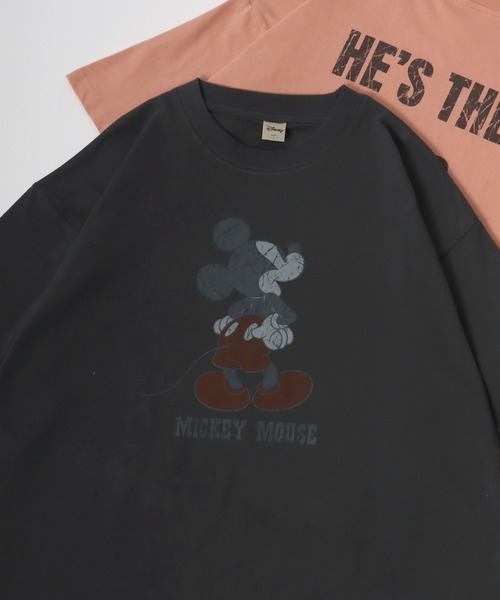 Disney（ディズニー）の「Disney/ディズニー ミッキー ビンテージプリント ラグラン 半袖Tシャツ レディース メンズ（Tシャツ/カットソー・レディース・オレンジ系その他/サックスブルー/ホワイト系その他/スミクロ/ホワイト系その他2/ブラック系その他・M/L/LL）」の22枚目の写真