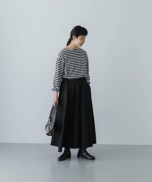 かぐれ（カグレ）の「コットンフレアスカート（スカート・レディース・オフホワイト/ブラック・FREE）」の15枚目の写真