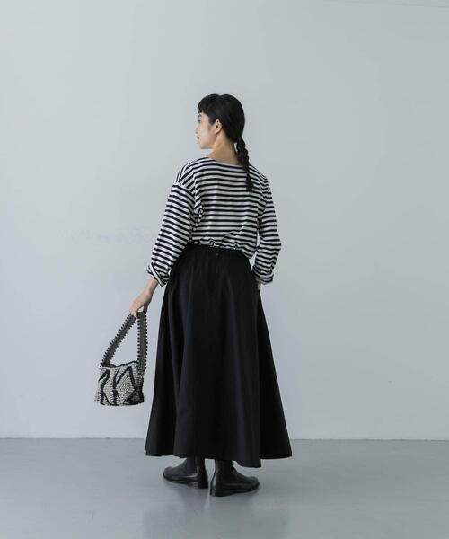 かぐれ（カグレ）の「コットンフレアスカート（スカート・レディース・オフホワイト/ブラック・FREE）」の16枚目の写真