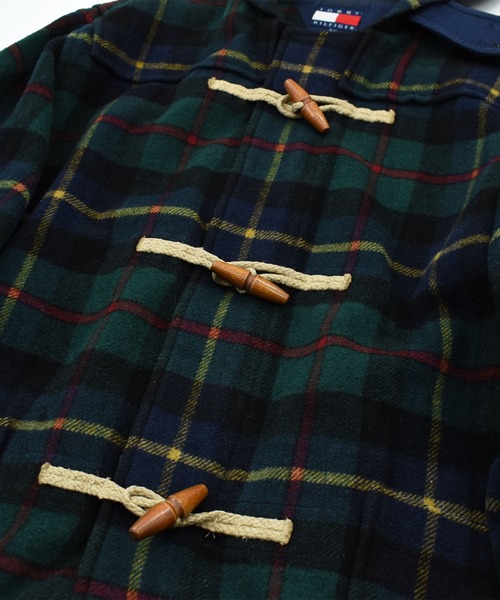 TOMMY HILFIGER（トミーヒルフィガー）の「【ヴィンテージ古着】90’s TOMMY HILFIGER チェック柄 ダッフルコート（ダッフルコート・メンズ・グリーン・LARGE）」の5枚目の写真