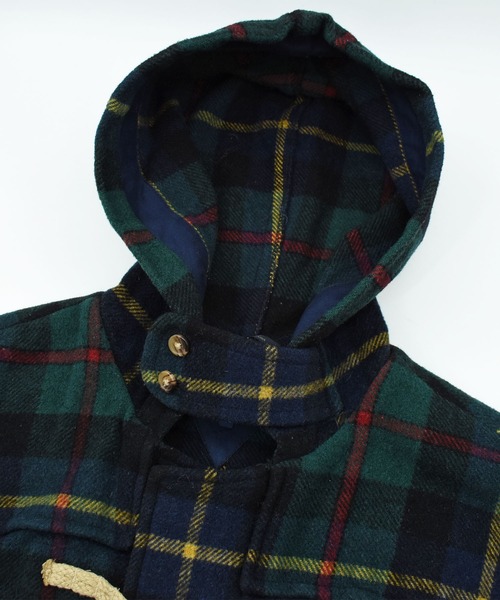 TOMMY HILFIGER（トミーヒルフィガー）の「【ヴィンテージ古着】90’s TOMMY HILFIGER チェック柄 ダッフルコート（ダッフルコート・メンズ・グリーン・LARGE）」の8枚目の写真