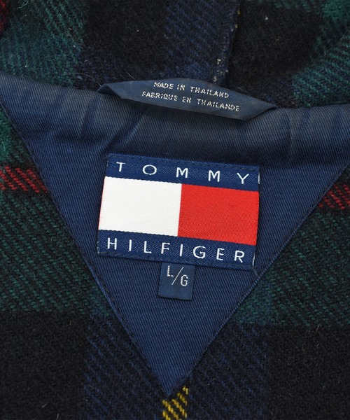 TOMMY HILFIGER（トミーヒルフィガー）の「【ヴィンテージ古着】90’s TOMMY HILFIGER チェック柄 ダッフルコート（ダッフルコート・メンズ・グリーン・LARGE）」の2枚目の写真