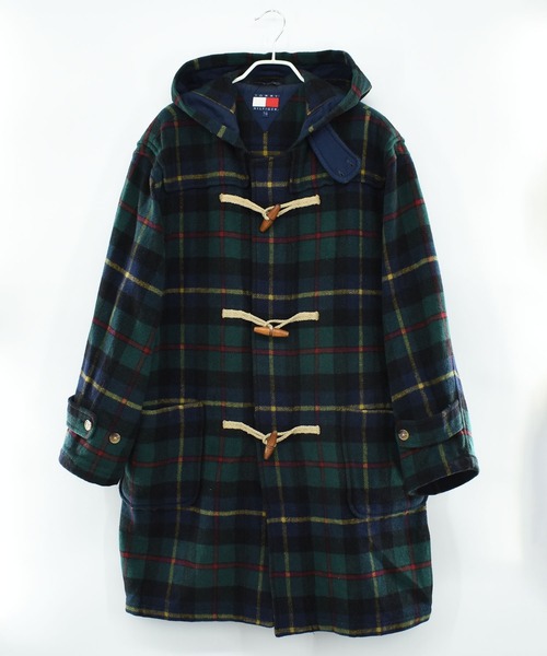 TOMMY HILFIGER（トミーヒルフィガー）の「【ヴィンテージ古着】90’s TOMMY HILFIGER チェック柄 ダッフルコート（ダッフルコート・メンズ・グリーン・LARGE）」の3枚目の写真