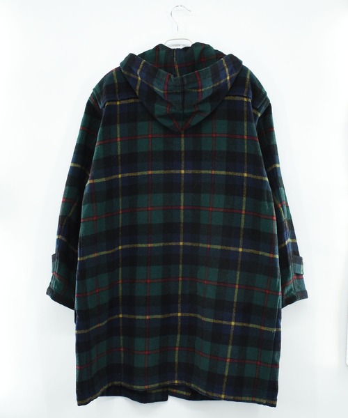 TOMMY HILFIGER（トミーヒルフィガー）の「【ヴィンテージ古着】90’s TOMMY HILFIGER チェック柄 ダッフルコート（ダッフルコート・メンズ・グリーン・LARGE）」の4枚目の写真
