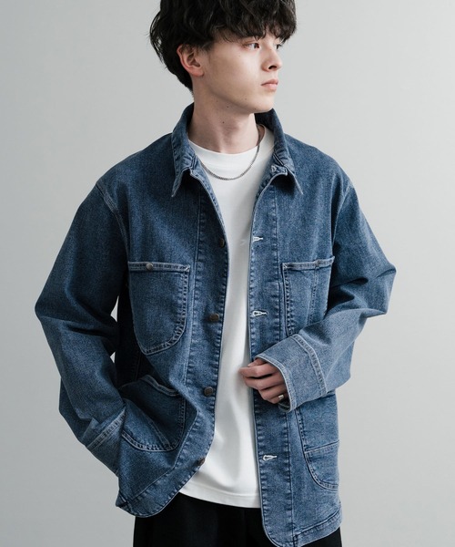 新色追加 Hanes ヘインズ ストレッチデニムカバーオール/デニム