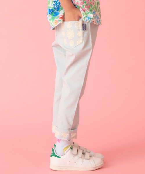 HAKKA KIDS（ハッカキッズ）の「シャリ感ストレッチスリムパンツ（その他パンツ・キッズ・サックスブルー/ピンク/ネイビー・100cm/110cm/120cm/130cm）」の14枚目の写真