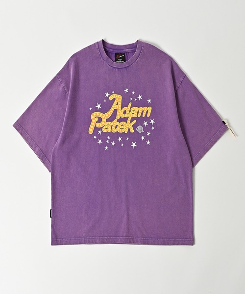ADAM PATEK（アダムパテック）の「【ADAMPATEK/アダムパテック】disco logo short sleeve T/ディスコロゴプリントT（Tシャツ/カットソー・レディース・パープル/ホワイト/ブラック・1/2）」の3枚目の写真
