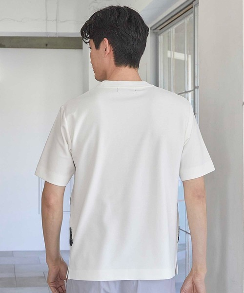 UNION STATION（ユニオンステーション）の「ニット切り替え ボーダー ポンチTシャツ（Tシャツ/カットソー・メンズ・ホワイト/ネイビー/ホワイト系その他・M/L/LL）」の17枚目の写真