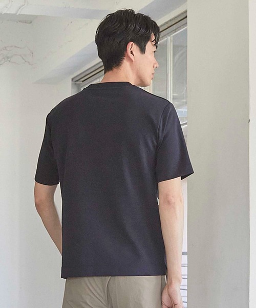 UNION STATION（ユニオンステーション）の「ニット切り替え ボーダー ポンチTシャツ（Tシャツ/カットソー・メンズ・ホワイト/ネイビー/ホワイト系その他・M/L/LL）」の12枚目の写真