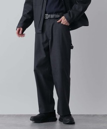 極美品【グローバルワーク】インディゴ　ノーカラー　パンツスーツ　ウエストゴム　L 2025年最新】GLOBAL WORK レディース ビジネス パンツスーツ上下