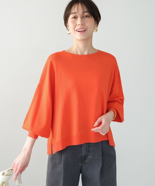 Elura（エルーラ）の「サラサラタッチボートネックプルオーバー/ 291201（ニット/セーター・レディース・オフホワイト/ブルー/ネイビー/イエロー/オレンジ/ダークネイビー・MEDIUM/LARGE）」の10枚目の写真