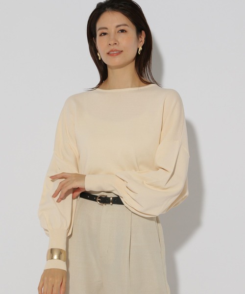 Elura（エルーラ）の「サラサラタッチボートネックプルオーバー/ 291201（ニット/セーター・レディース・オフホワイト/ブルー/ネイビー/イエロー/オレンジ/ダークネイビー・MEDIUM/LARGE）」の19枚目の写真