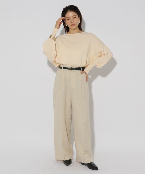 Elura（エルーラ）の「サラサラタッチボートネックプルオーバー/ 291201（ニット/セーター・レディース・オフホワイト/ブルー/ネイビー/イエロー/オレンジ/ダークネイビー・MEDIUM/LARGE）」の20枚目の写真