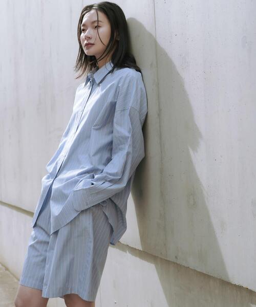 URBAN RESEARCH(アーバンリサーチ)の「new basic インドスビンコットンストライプシャツ(シャツ/ブラウス・レディース・ブルー・FREE)」の11枚目の写真