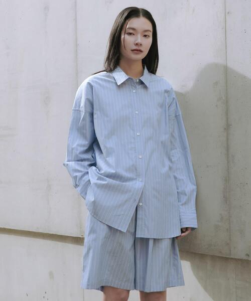 URBAN RESEARCH(アーバンリサーチ)の「new basic インドスビンコットンストライプシャツ(シャツ/ブラウス・レディース・ブルー・FREE)」の12枚目の写真