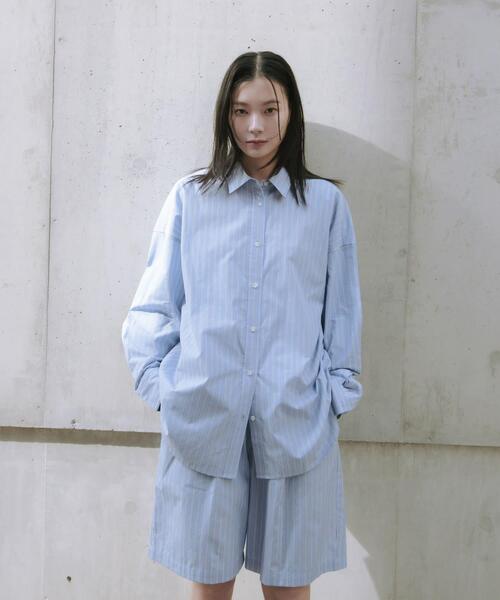 URBAN RESEARCH(アーバンリサーチ)の「new basic インドスビンコットンストライプシャツ(シャツ/ブラウス・レディース・ブルー・FREE)」の13枚目の写真