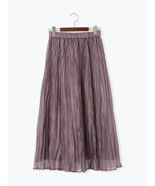 Te chichi TERRASSE（テチチテラス）の「シャイニークリンクルスカート《2025spring catalog item》（スカート・レディース・ベージュ/パープル/グレー・F）」の13枚目の写真