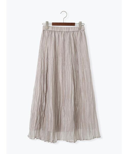 Te chichi TERRASSE（テチチテラス）の「シャイニークリンクルスカート《2025spring catalog item》（スカート・レディース・ベージュ/パープル/グレー・F）」の14枚目の写真