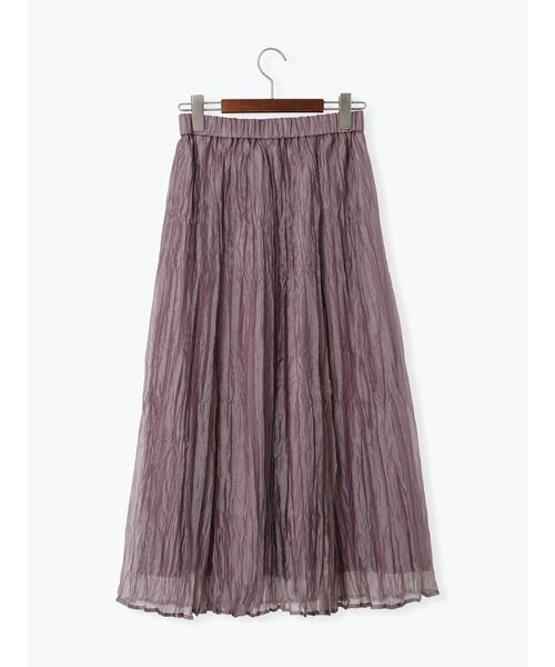 Te chichi TERRASSE（テチチテラス）の「シャイニークリンクルスカート《2025spring catalog item》（スカート・レディース・ベージュ/パープル/グレー・F）」の16枚目の写真