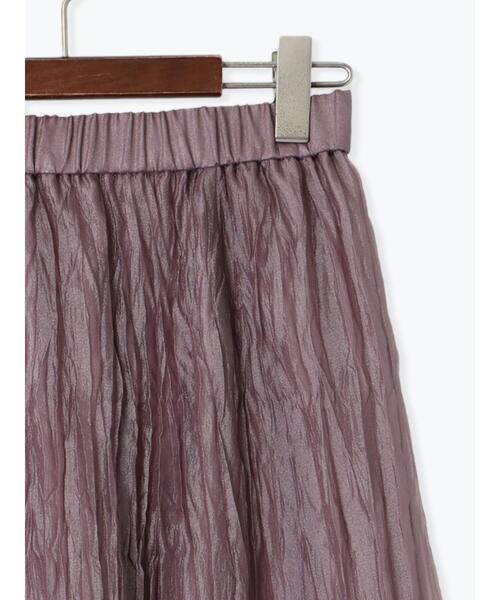 Te chichi TERRASSE（テチチテラス）の「シャイニークリンクルスカート《2025spring catalog item》（スカート・レディース・ベージュ/パープル/グレー・F）」の18枚目の写真