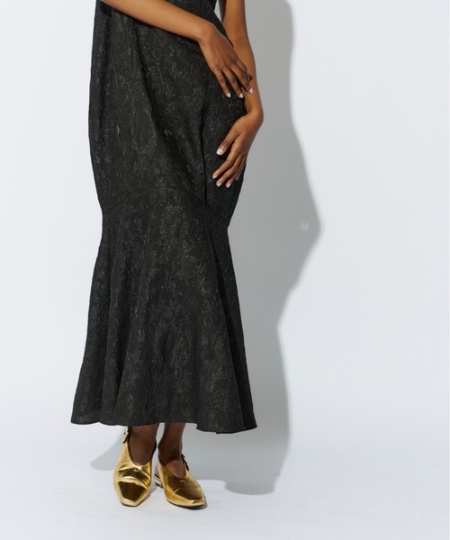 ANDRESD(アンドレスド)の「ジャガードジッパードレス / jacquard zipper dress(ドレス・レディース・ブラック/ブロンズ・S/M/L)」の20枚目の写真