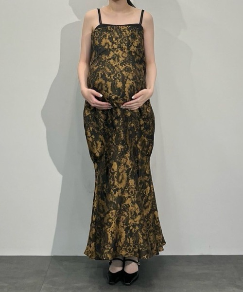 【ANDRESD】アンドレスド ジャガードドレス ANDRESD ドレス V line jacquard dress Vラインジャガードドレス