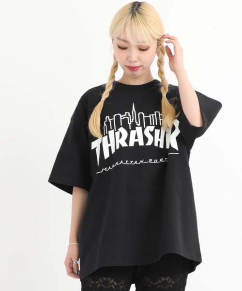 Manhattan Portage（マンハッタンポーテージ）の「S/S Print T-Shirt THRASHER（Tシャツ/カットソー・メンズ・ブラック/チャコール/ホワイト・LARGE/SMALL/MEDIUM/X-LARGE）」の2枚目の写真