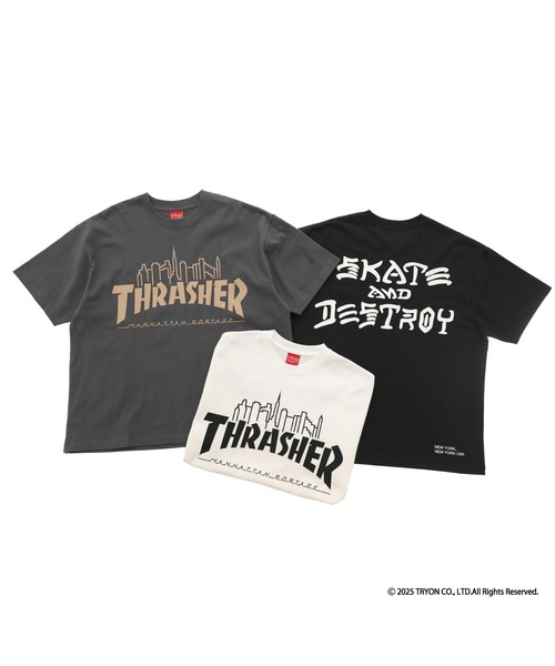 Manhattan Portage（マンハッタンポーテージ）の「S/S Print T-Shirt THRASHER（Tシャツ/カットソー・メンズ・ブラック/チャコール/ホワイト・LARGE/SMALL/MEDIUM/X-LARGE）」の7枚目の写真